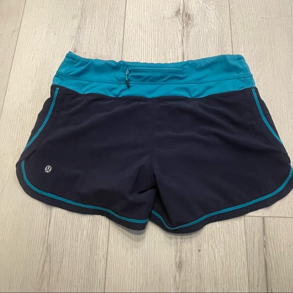 LULULEMON Blue Athletic Running Shorts Brief Lined Size 6 - Picture 10 of 12